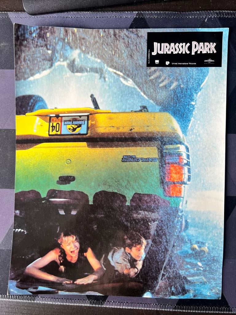 Vintage Jurassic Park movie still G.Darmon, UIP + Sonis., Ophalen of Verzenden, Zo goed als nieuw