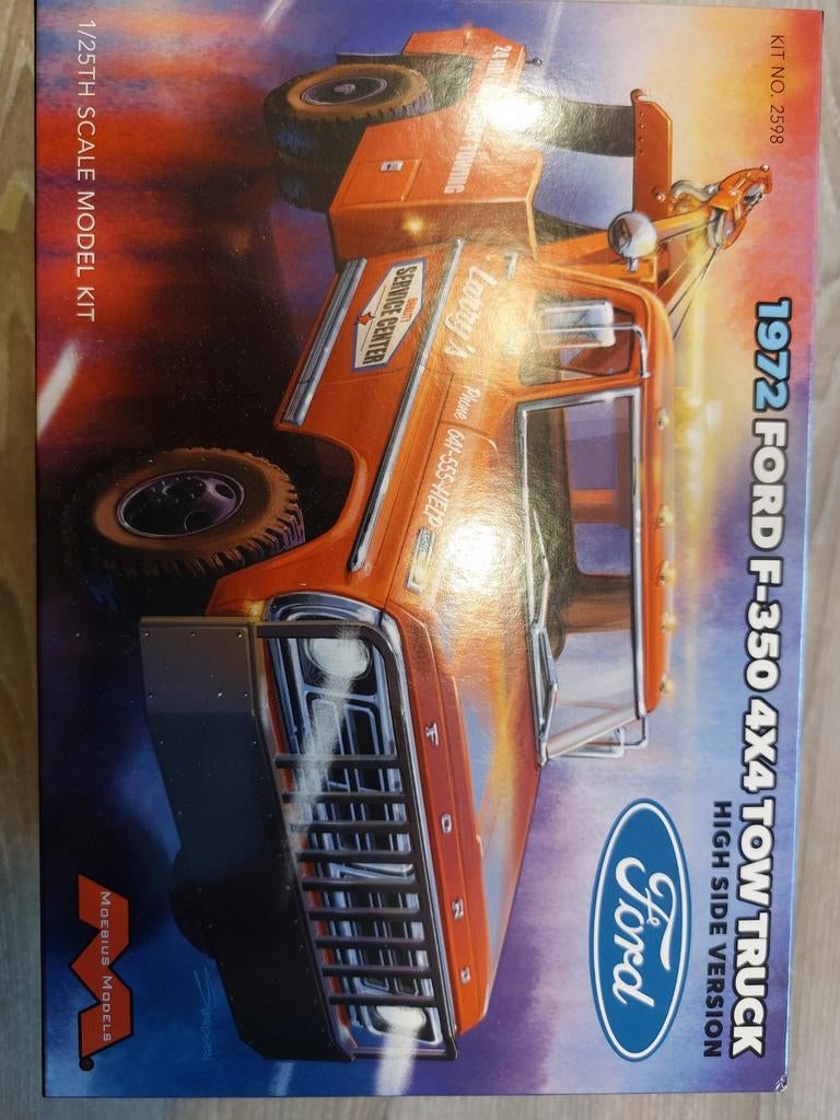 1972 Ford F-350 4x4 Tow Truck Model Kit, Ophalen of Verzenden, Zo goed als nieuw, 1:32 tot 1:50, Auto