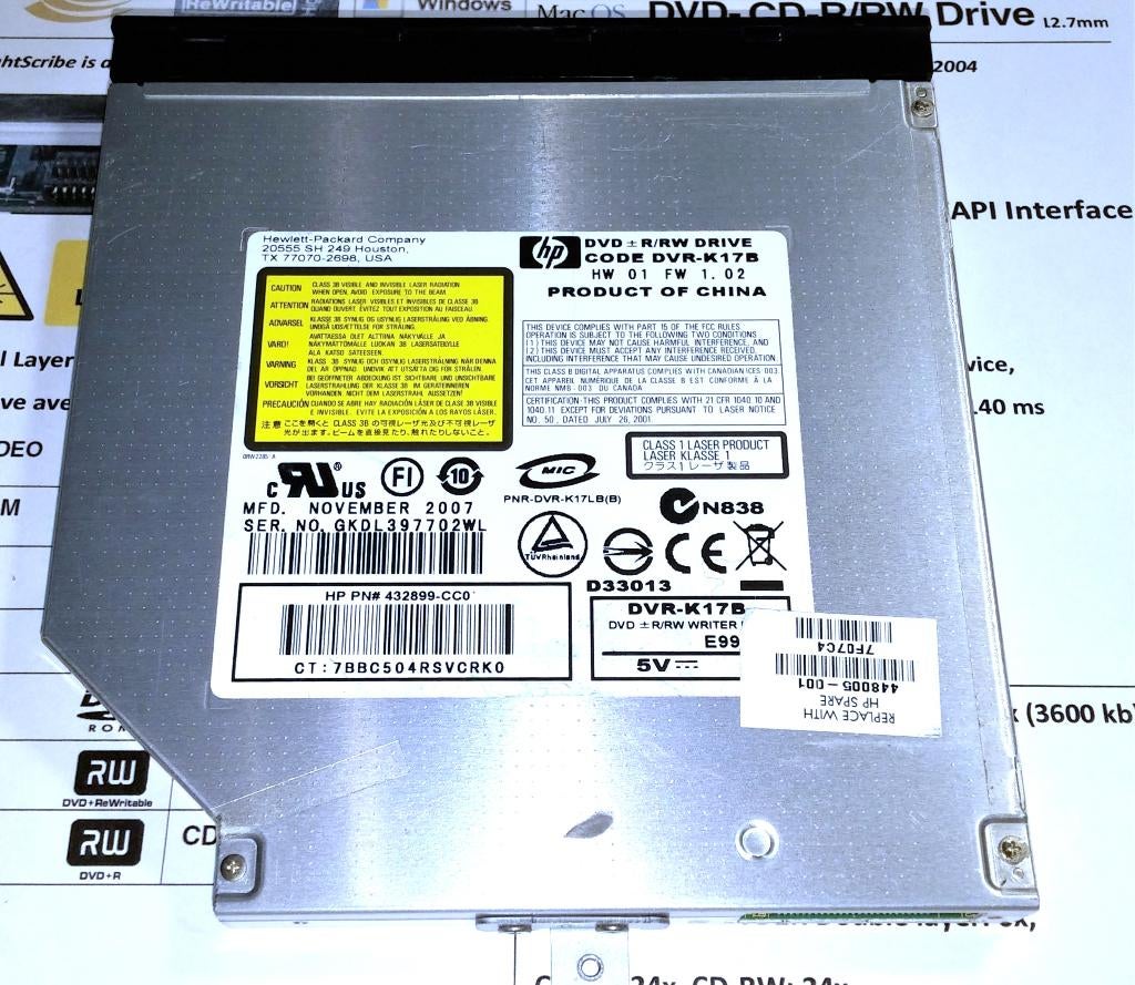 HP Hitachi-LG GSA-T40N DVD brander HP DV9000 HP 448005-001, Intern, Dvd, Ophalen of Verzenden, Zo goed als nieuw