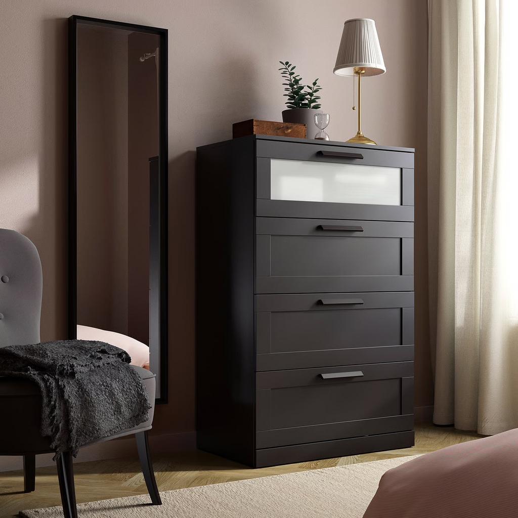 IKEA Brimnes 3 Ladekast, Huis en Inrichting, Kasten | Ladekasten, Gebruikt, 100 tot 150 cm, 3 of 4 laden, Overige houtsoorten