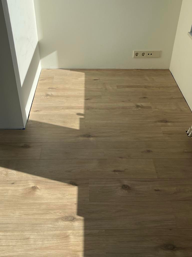 Laminaat Vloer - Wit Eiken - 30-40 m², Ophalen, Gebruikt, 10 m² of meer, Hout
