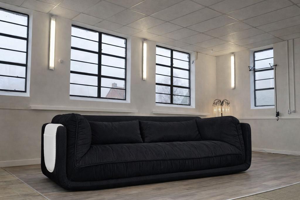 NIEUW Leolux Lunetta 3 zits bank Spazio Antracita NIEUW, Huis en Inrichting, Banken | Bankstellen, Ophalen, Nieuw, Stof