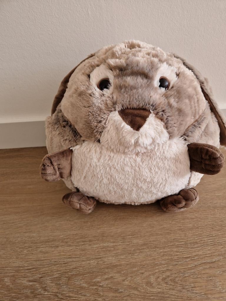 Knuffel Cozy Time handwarmer konijn bruin fluffy K8571, Ophalen of Verzenden, Zo goed als nieuw, Konijn