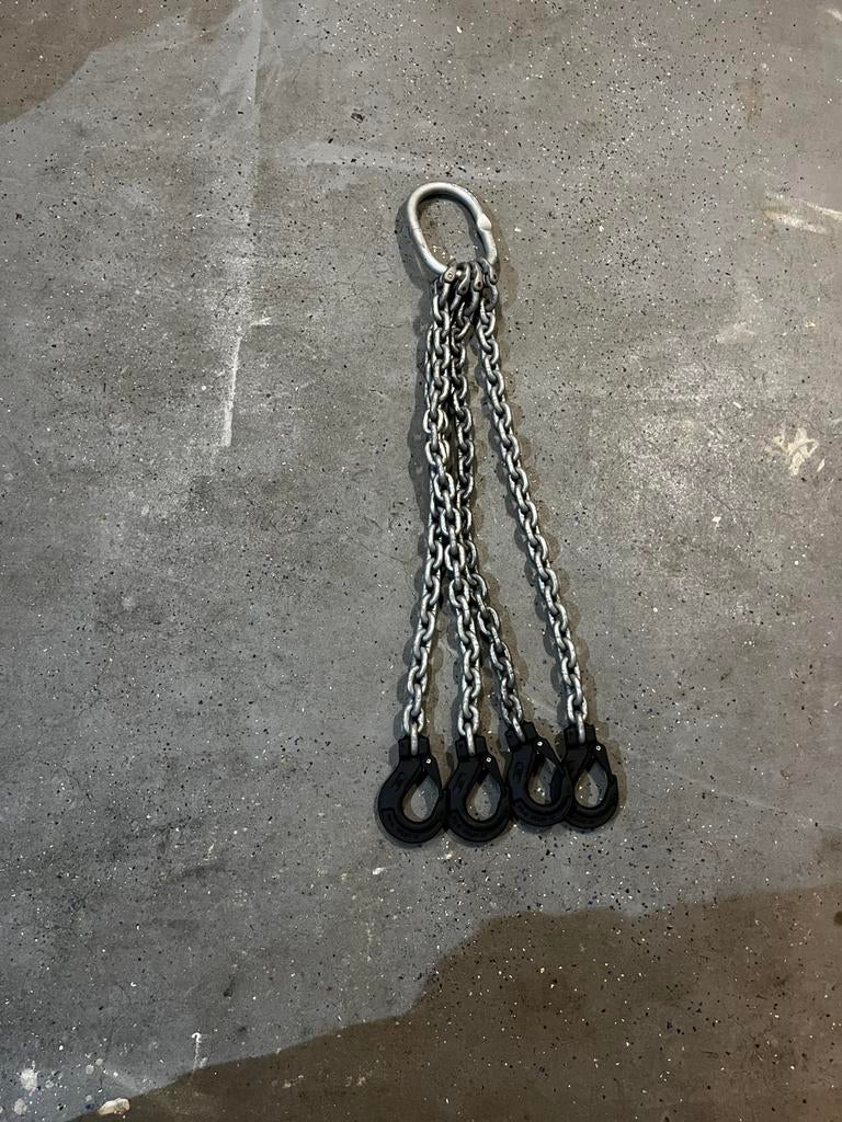 Gunnebo 4-sprong hijsketting G80 – 8T ring / 4×2T haken, Doe-het-zelf en Verbouw, Lieren en Takels, Ophalen, Nieuw