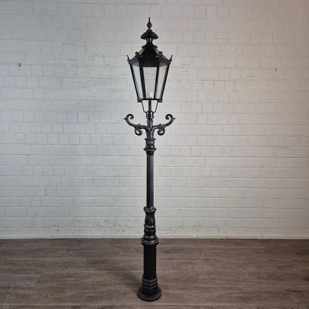 26906 Lantaarn Tuinlamp Aluminium Zwart 2,40 m, Minder dan 50 watt, Staande lamp, Ophalen of Verzenden, Netvoeding
