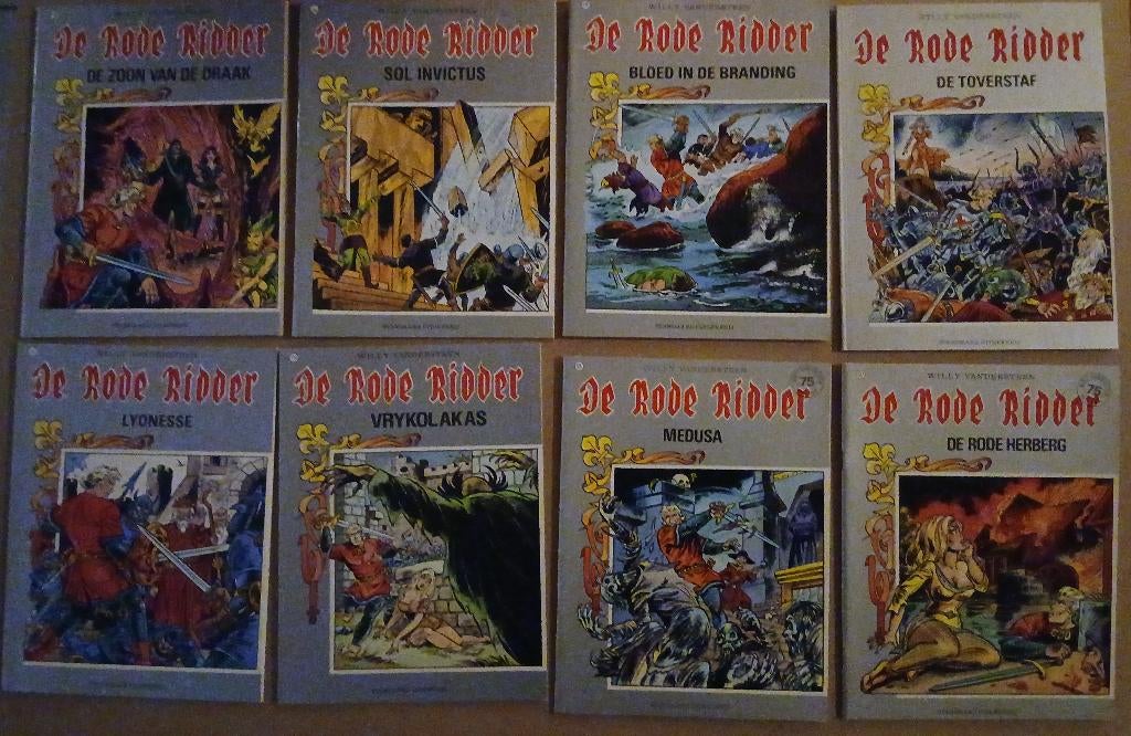 De Rode Ridder gekleurde reeks 8 strips, Boeken, Stripboeken, Ophalen, Willy Vandersteen, Nieuw, Meerdere stripboeken
