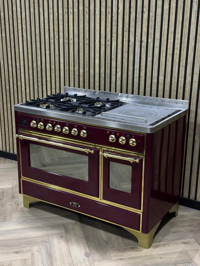 Prachtig Boretti Fornuis 120 cm Gas 7 pits + Coup de Feu, Ophalen of Verzenden, Grill, Gas
