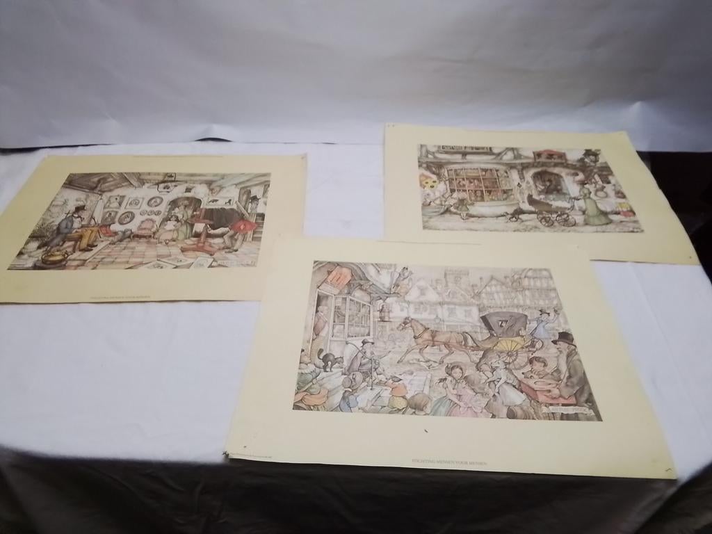 Anton Pieck Prenten - Set van 3, Ophalen of Verzenden