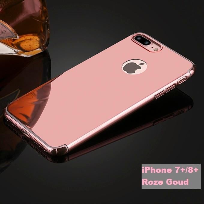 360-graden Beschermhoes Set voor iPhone 7+ / 8+ _ Roze Goud, Ophalen of Verzenden, Nieuw, IPhone 8 Plus, Hoesje of Tasje