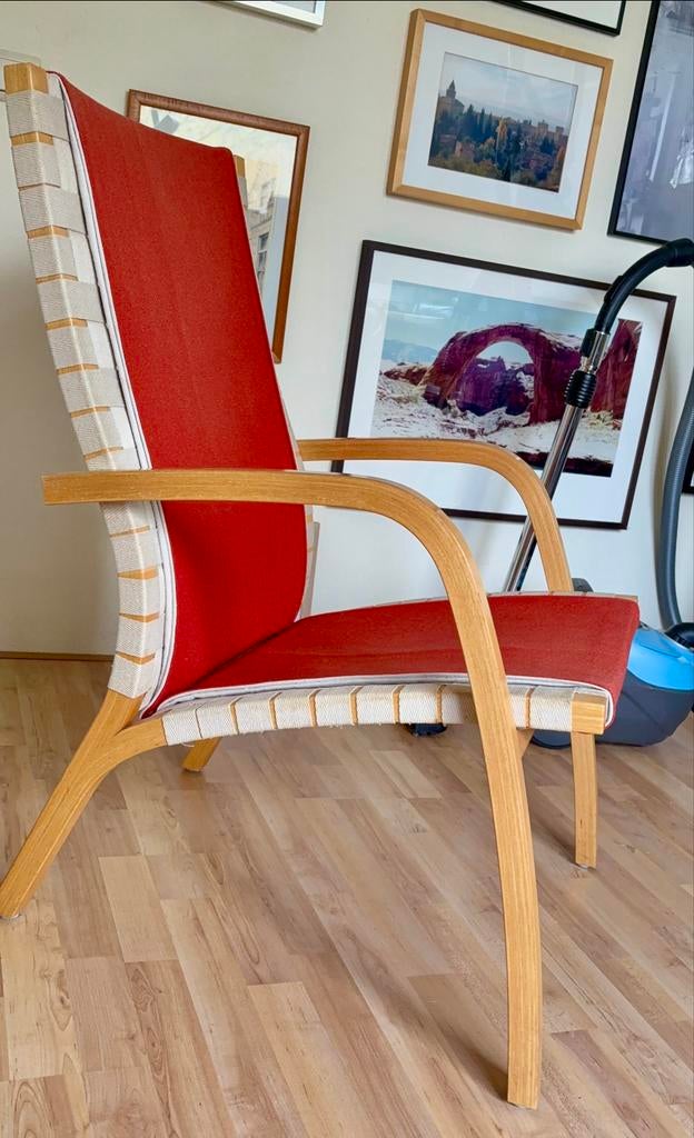 Lounge fauteuil “ SWING “ van Swedese Mobler AB, Huis en Inrichting, Ophalen, Minder dan 75 cm, Zo goed als nieuw, Stof