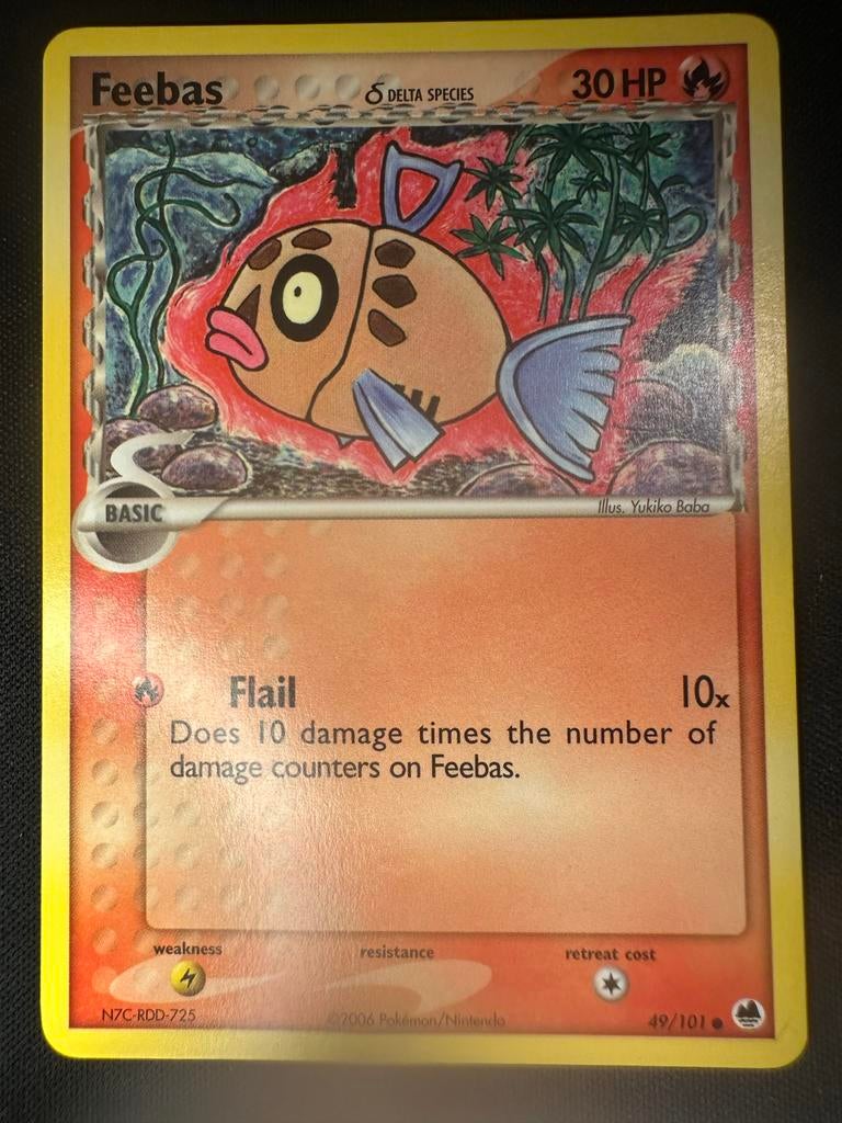 Feebas 49/101 - Dragon Frontiers, Hobby en Vrije tijd, Verzamelkaartspellen | Pokémon, Ophalen of Verzenden, Gebruikt, Losse kaart