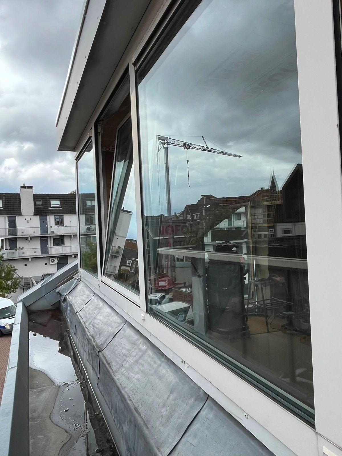 Kozijn, Doe-het-zelf en Verbouw, Kozijnen en Schuifpuien, Ophalen, Aluminium, Zo goed als nieuw, Inclusief glas