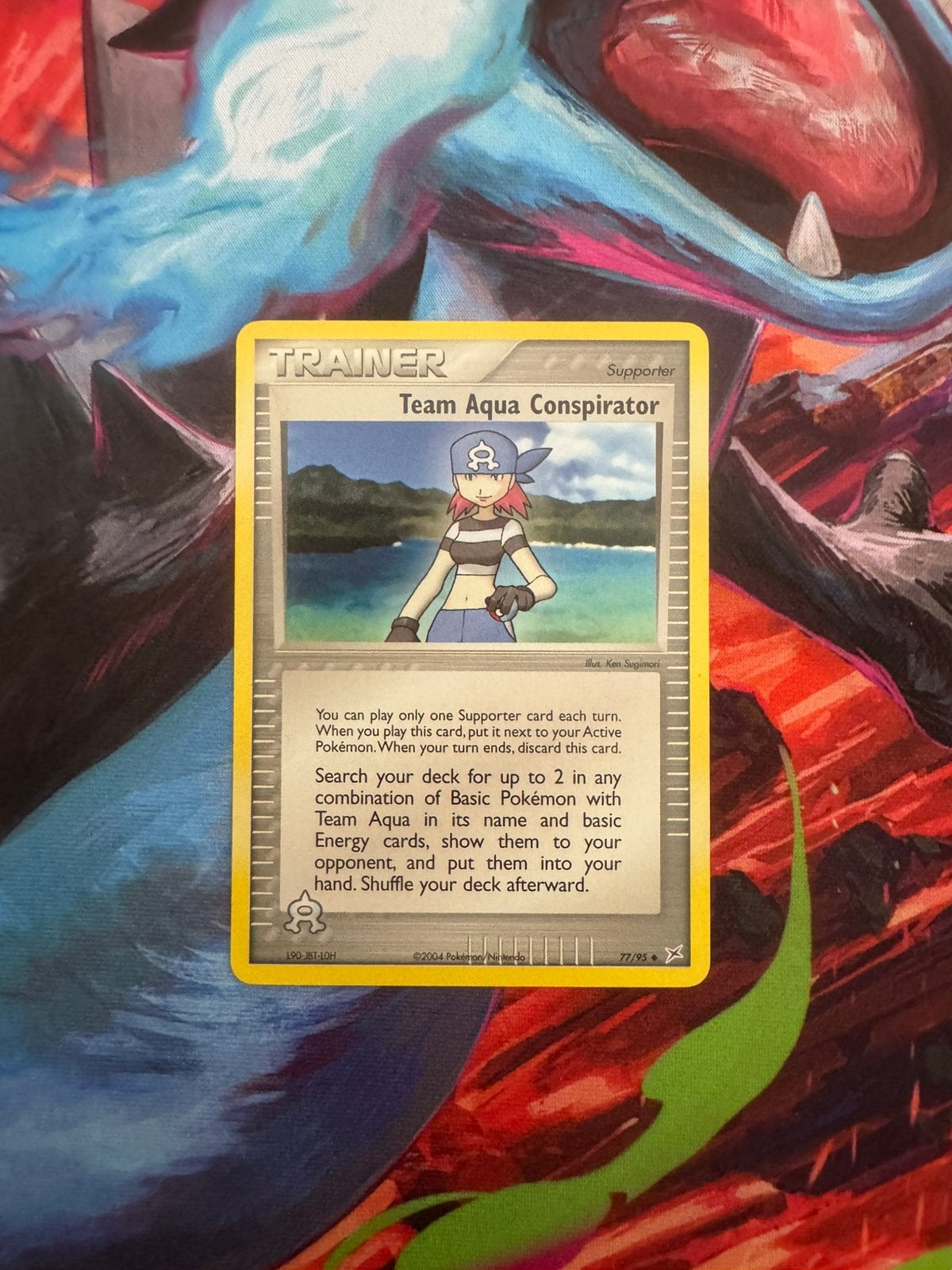 Pokémon kaarten Team Aqua Conspirator #77, Ophalen of Verzenden, Zo goed als nieuw, Losse kaart