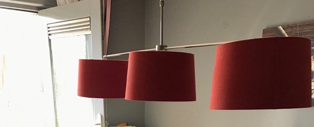 Lamp, Huis en Inrichting, Lampen | Hanglampen, Ophalen, Gebruikt, Metaal, 50 tot 75 cm