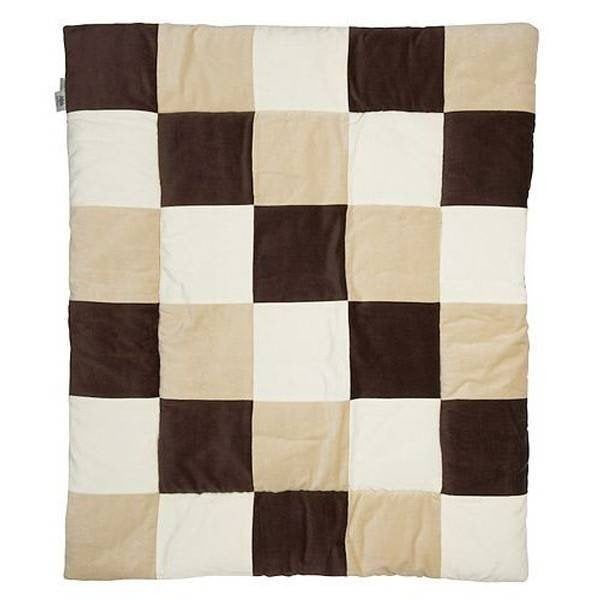 Boxkleed Checkerboard Bruin-Beige Gebroken Wit, Ophalen of Verzenden, Zo goed als nieuw, Rechthoekig, Boxkleed