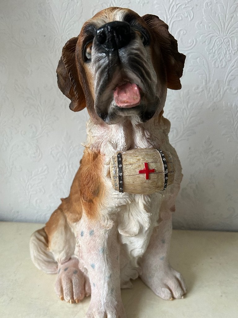 Prachtig beeld van een Sint Bernhards hond, Ophalen of Verzenden, Zo goed als nieuw, Dier