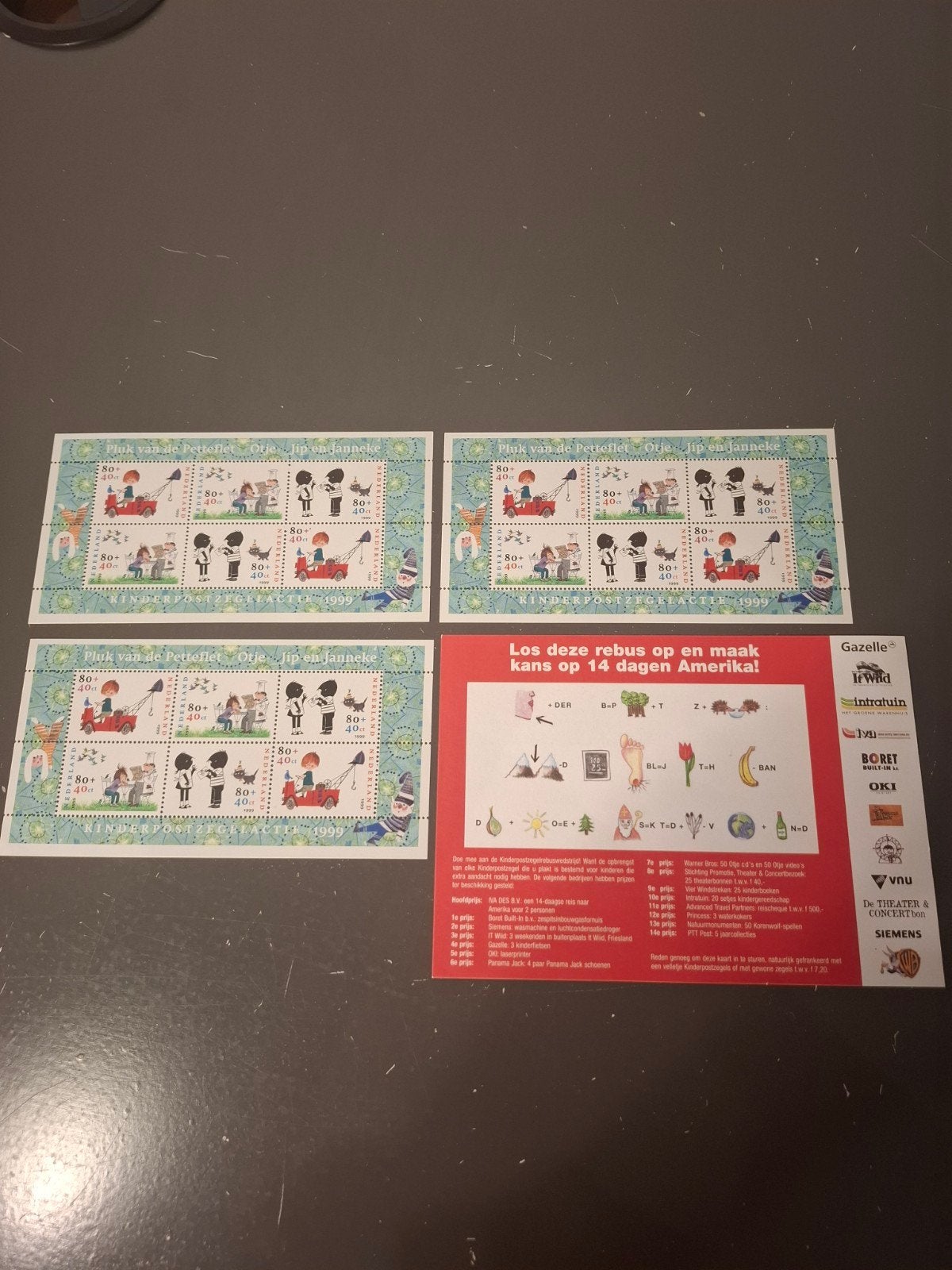 Kinderpostzegels 1999 Pluk van de Petteflet, Ophalen of Verzenden, Na 1940, Postfris
