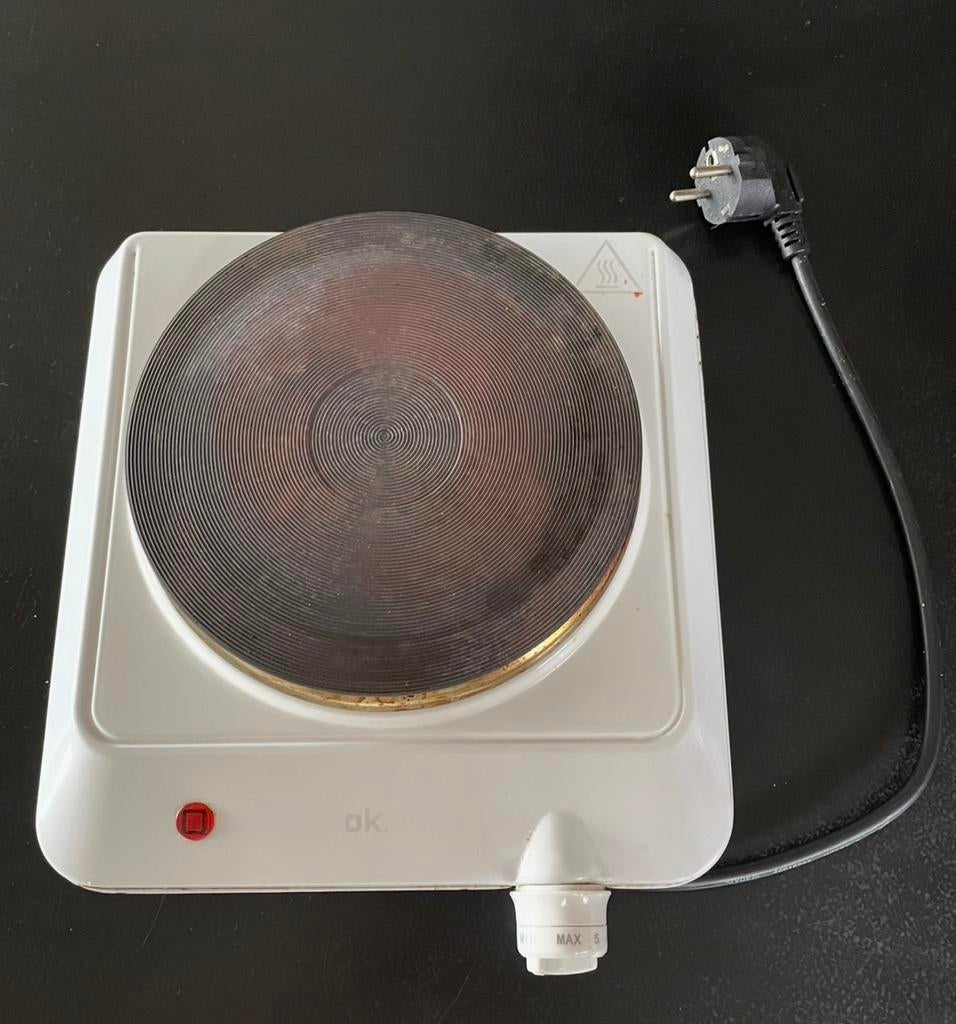 Werkende elektrische kookplaat merk OK Hotplate OSP 1520 W, Gebruikt, 3 kookzones of minder, Ophalen of Verzenden, Energieklasse A of zuiniger