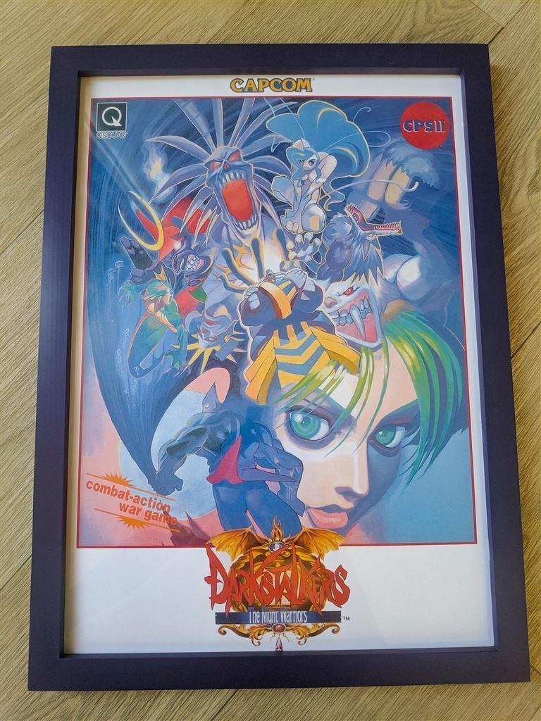 DARKSTALKERS - Capcom Game Poster in frame, Avontuur en Actie, Verzenden, 1 speler, Nieuw