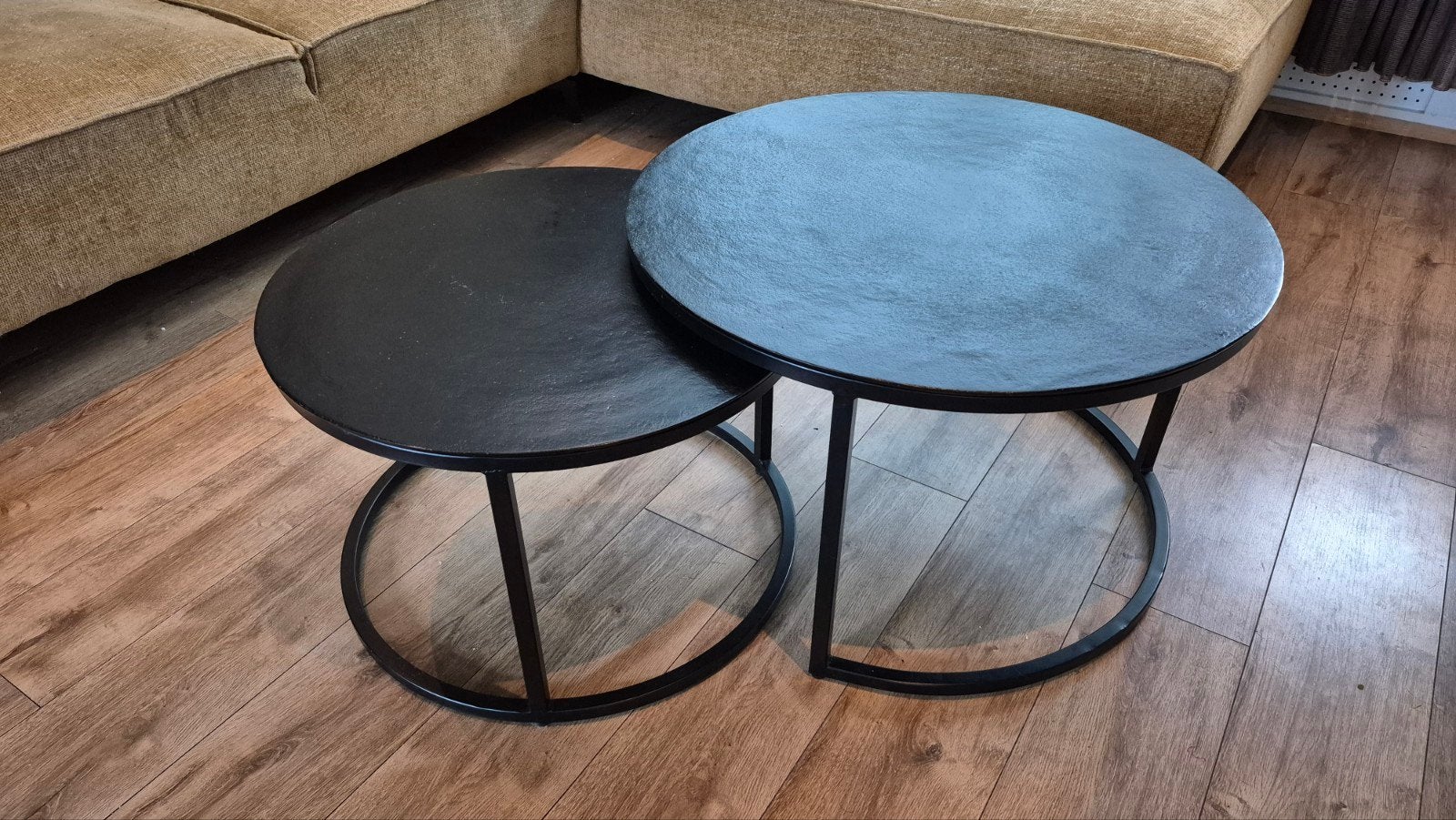 Salontafels met  craquelé effect Woonsquare, Ophalen, 50 tot 100 cm, Rond, 50 tot 100 cm