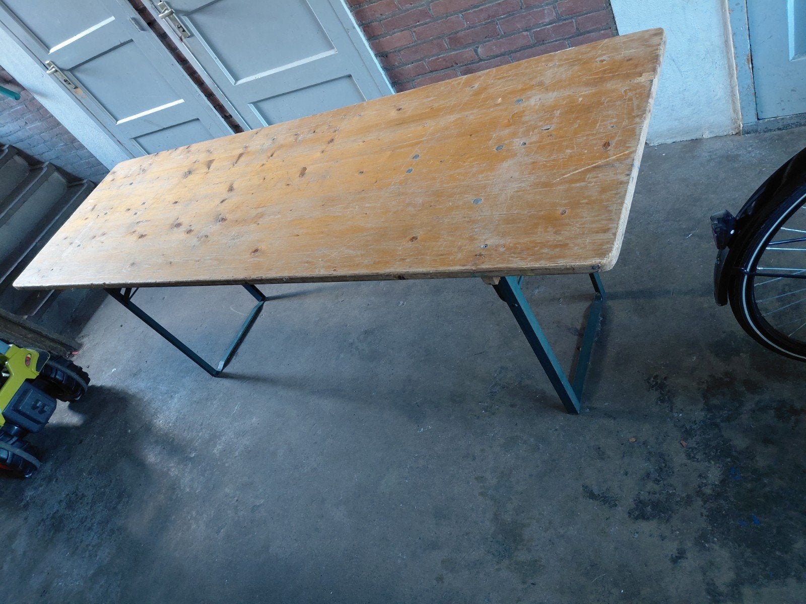 Biertafel - Stevige houten klaptafel, Tuin en Terras, Ophalen, Gebruikt, Rechthoekig, Hout