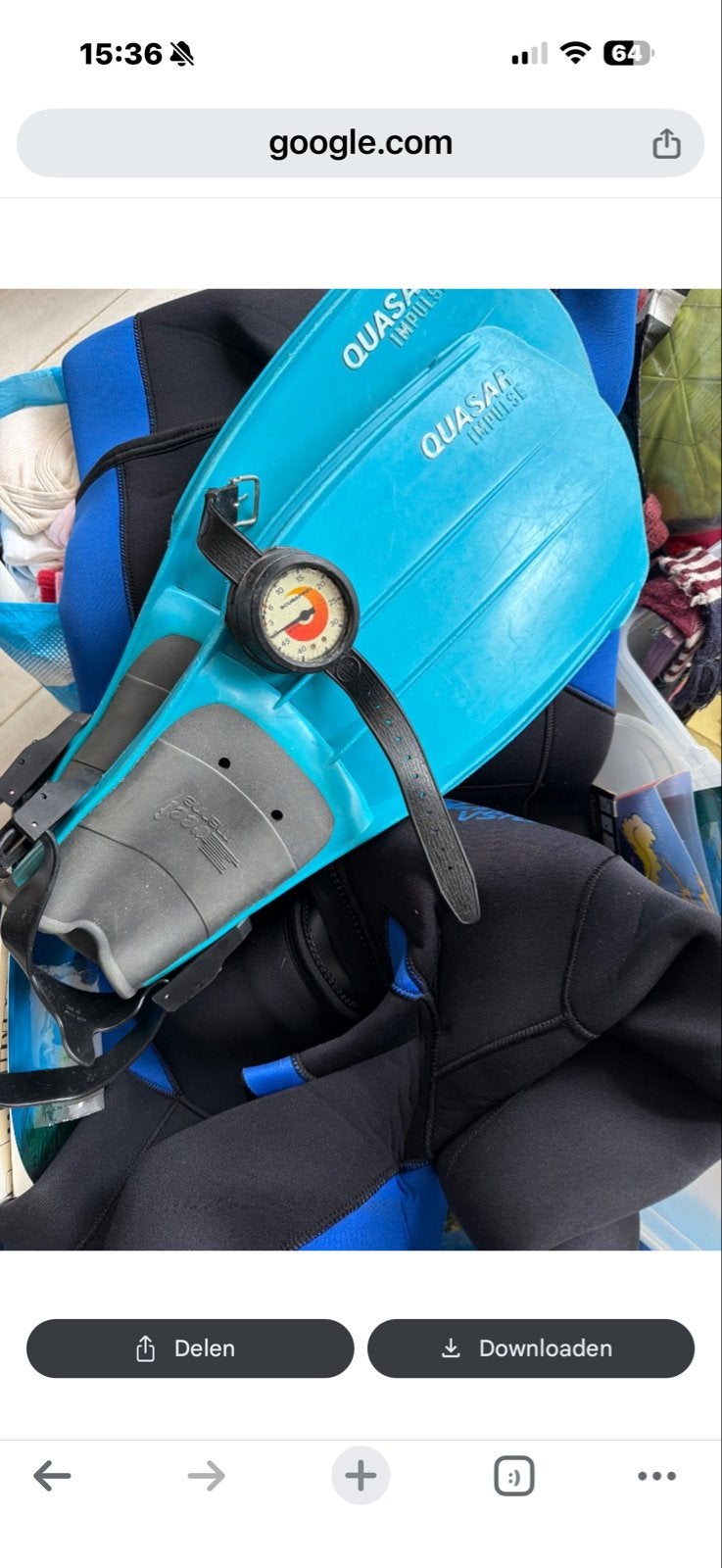Duikuitrusting: Duikpak, vliezen, loodgordel, handschoenen, Watersport en Boten, Ophalen, Gebruikt, Duikpak