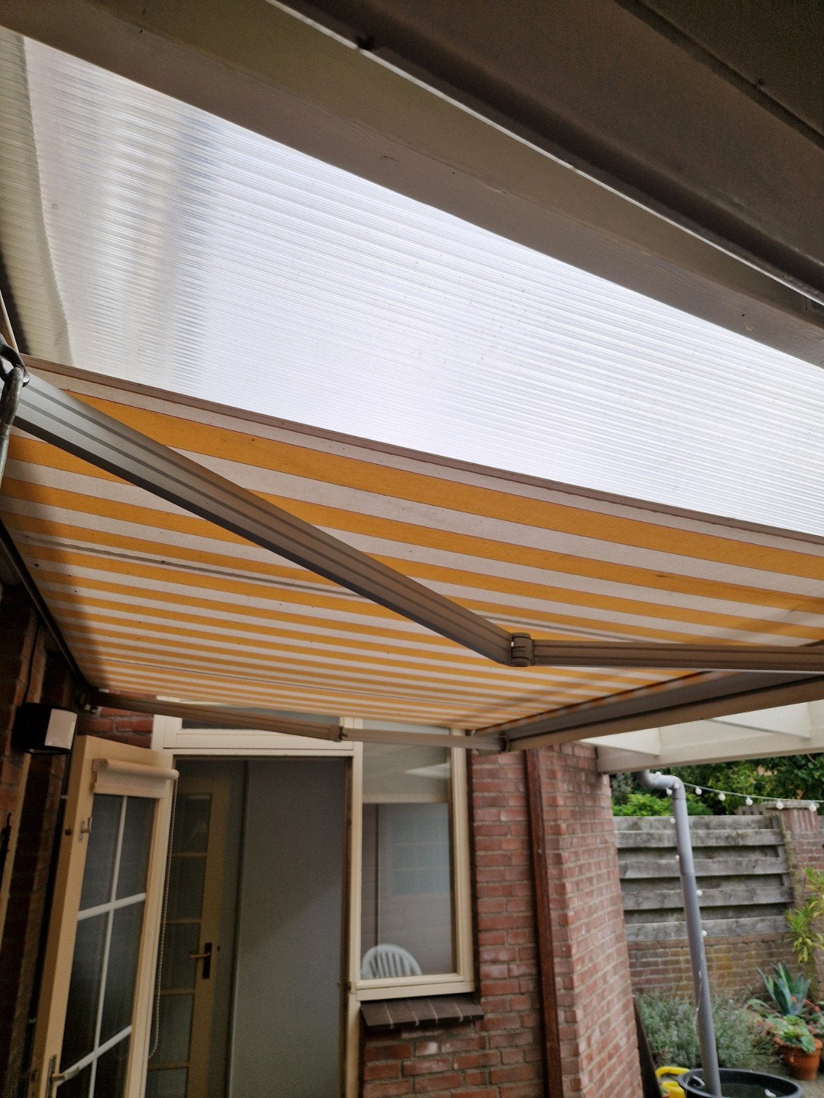 Polycarbonaat platen met dakgoot en rails voor overkapping -, Ophalen, Gebruikt, Veranda