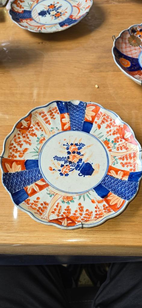 Antiek Japans Imari Porseleinen Bord - Handgeschilderd, Antiek en Kunst, Ophalen of Verzenden