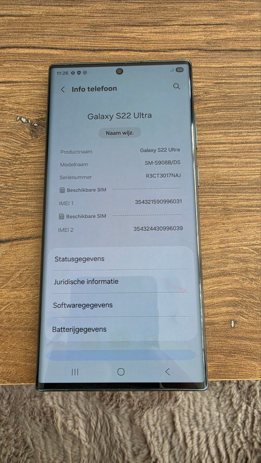 Samsung S22 Ultra 256GB - Zo goed als nieuw