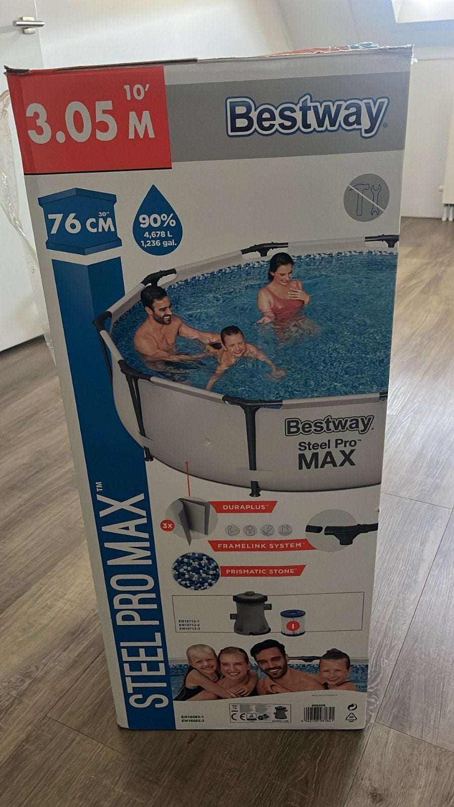 Bestway Steel Pro MAX zwembad - zo goed als nieuw, Ophalen, Gebruikt, 80 tot 120 cm, Rond