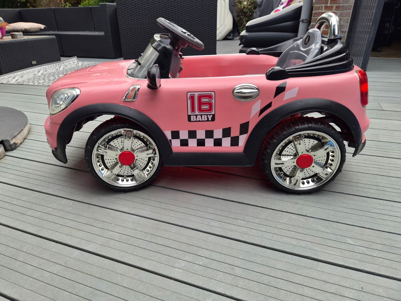 kinderauto elektrische Mini Cooper auto mét afstandsbedienin, Kinderen en Baby's, Ophalen, Gebruikt, Loopvoertuig