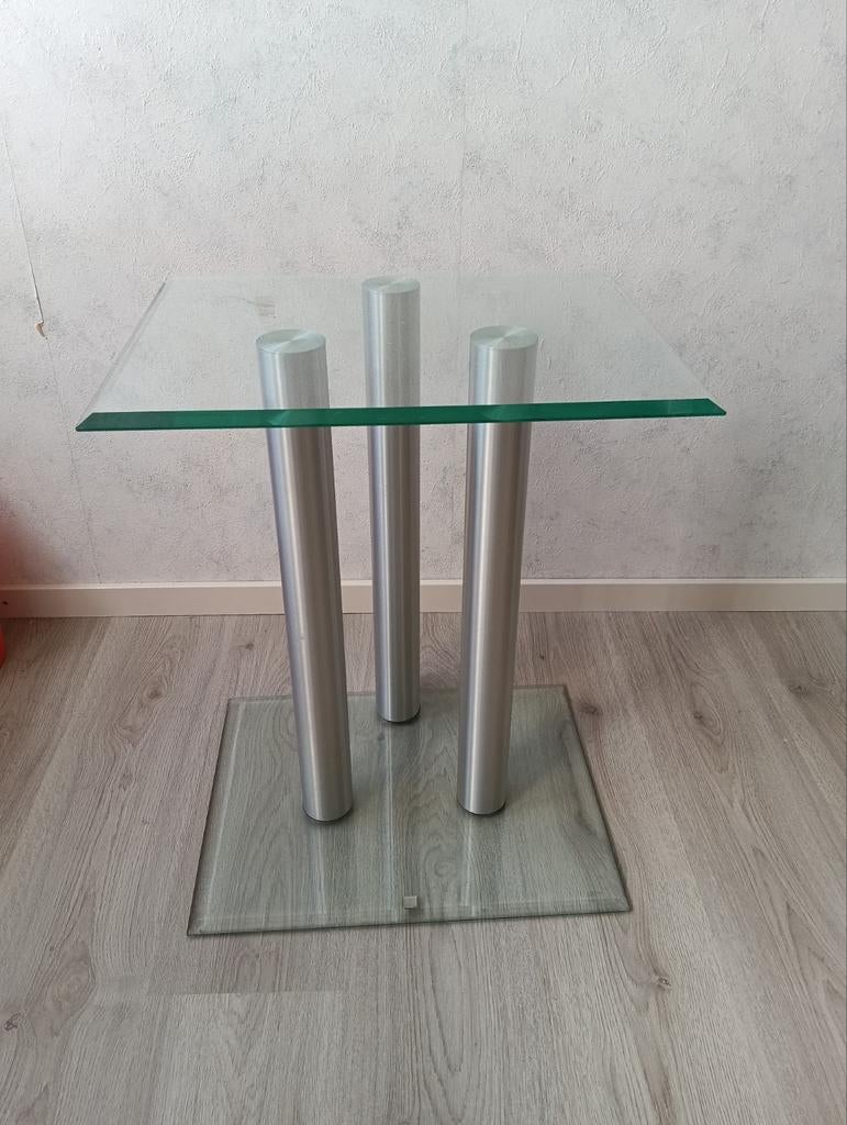 Glazen stereo/tv meubel, Ophalen, Rechthoekig, Minder dan 55 cm, 45 tot 60 cm