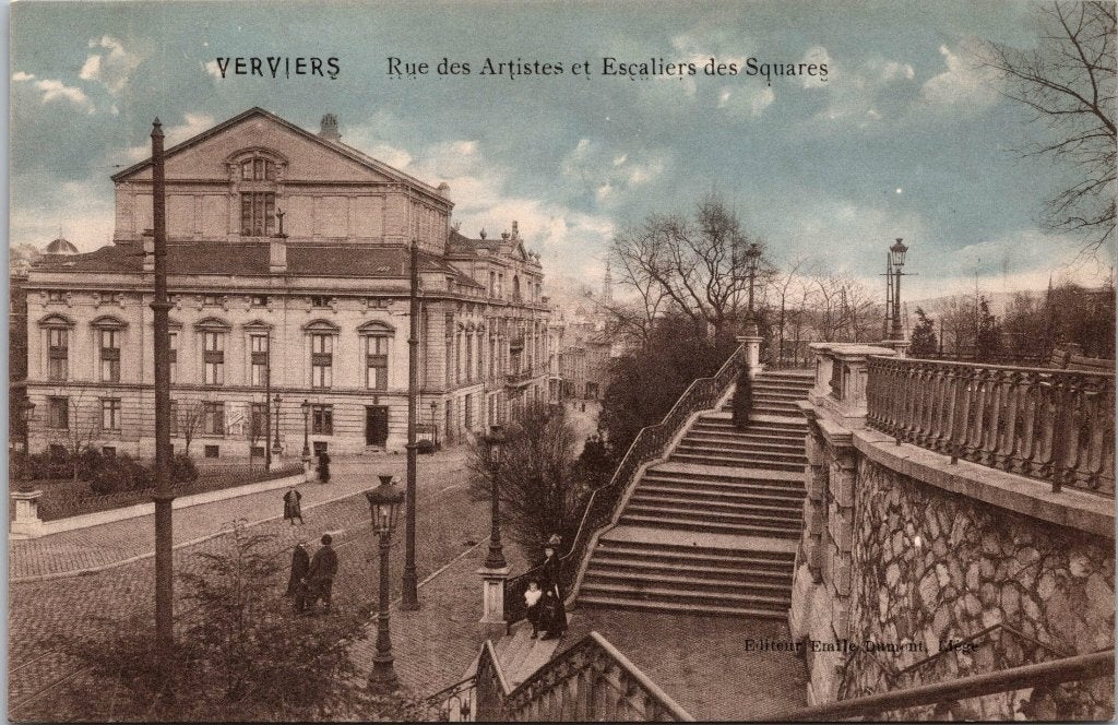 Verviers België - 12 antieke postkaarten Carte Postale II, Verzamelen, Ophalen of Verzenden, Voor 1920, Ongelopen, Luik