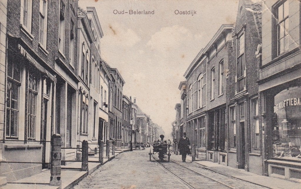 Oud-Beijerland Oostdijk - Antieke Ansichtkaart, Verzamelen, Ophalen of Verzenden, Voor 1920, Gelopen, Zuid-Holland