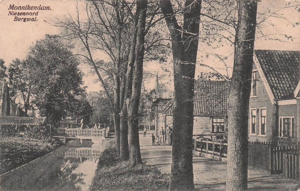 703-187-015 Monnikendam Niesenoord Burgwal, Ophalen of Verzenden, Voor 1920, Noord-Holland