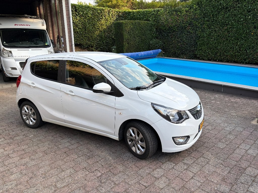 Opel Karl 1.0 Ecoflex 55KW AUT 2016 Wit, Auto's, Opel, 839 kg, Zwart, Leder en Stof, Origineel Nederlands