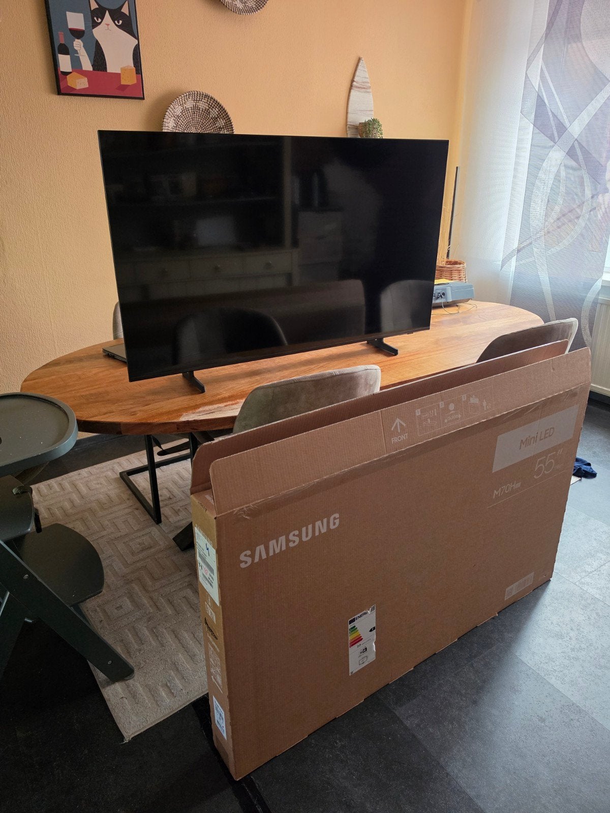 Samsung Mini-LED 55" TV, Ophalen, Nieuw, 100 tot 125 cm