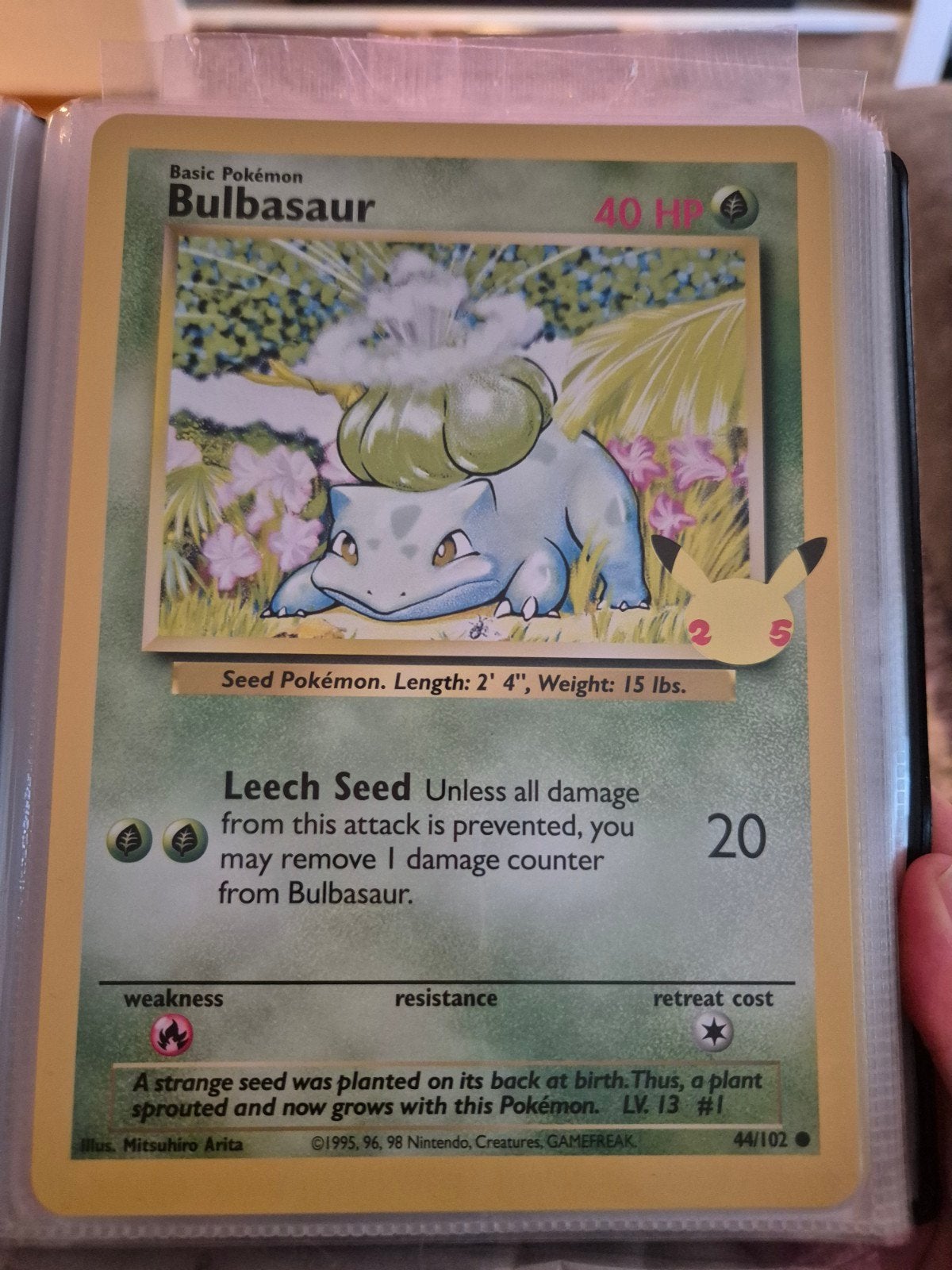Pokémon Bulbasaur 40 HP Oversized Kaart, Ophalen of Verzenden, Nieuw, Losse kaart