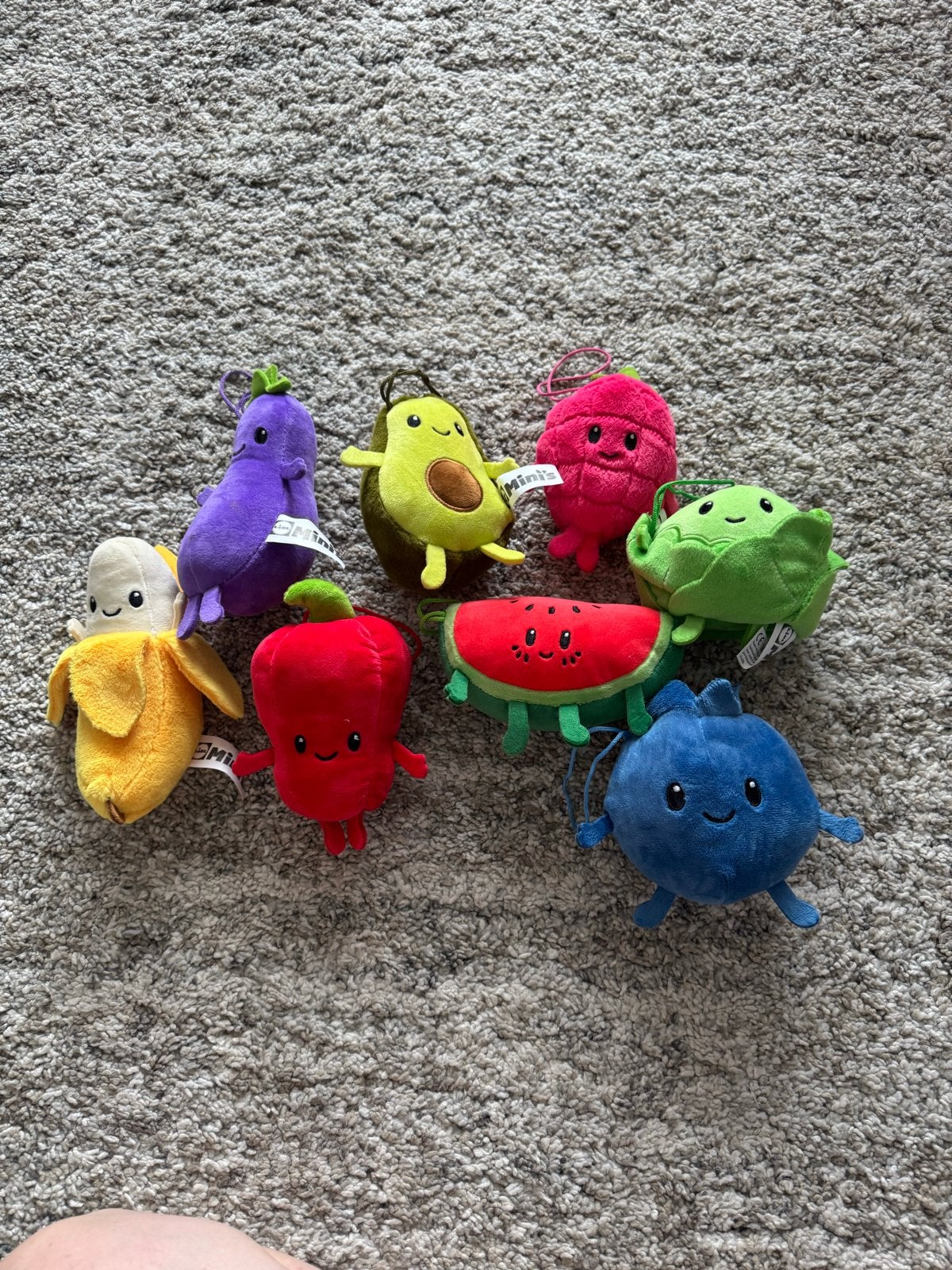 Leuke Mini's knuffels van lidll - Fruit en Groente, Kinderen en Baby's, Overige typen, Ophalen of Verzenden, Zo goed als nieuw