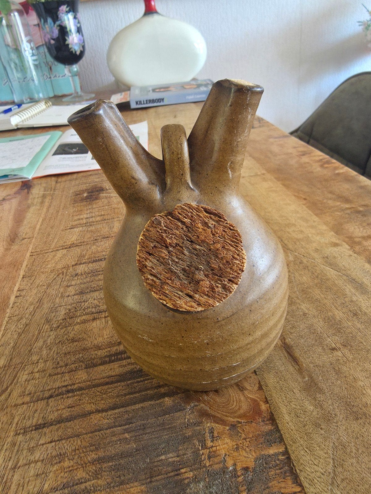 Vintage Aardewerken Kruik Jan de Graaf - Uniek Design, Antiek en Kunst, Antiek | Keramiek en Aardewerk, Ophalen of Verzenden