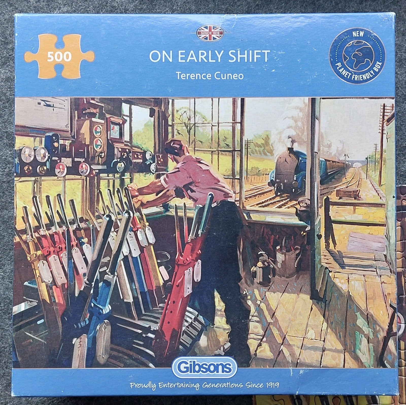 Gibson puzzel 500 stukjes wisselstroom trein, Ophalen of Verzenden, 500 t/m 1500 stukjes, Zo goed als nieuw