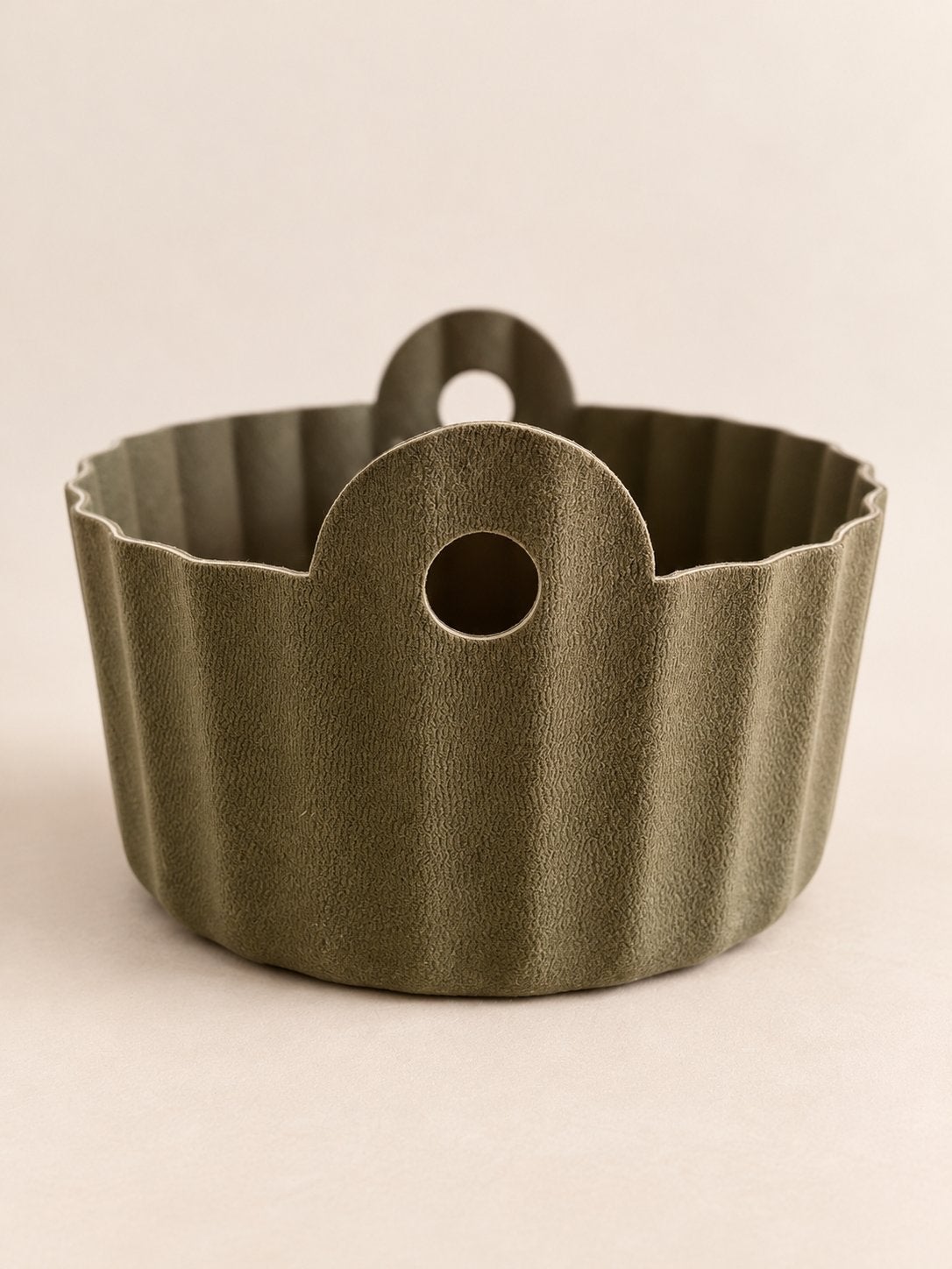 Normann Copenhagen Colu Mand - Stijlvolle Opberger, Met handvatten, Mand, Textiel, Rond