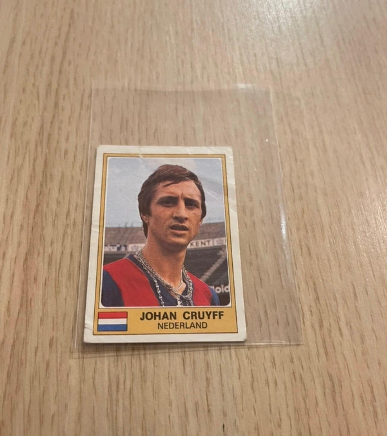 Johan Cruijff voetbalplaatje 1976 FC Barcelona, Ophalen of Verzenden, Gebruikt, Ajax, Spelerskaart