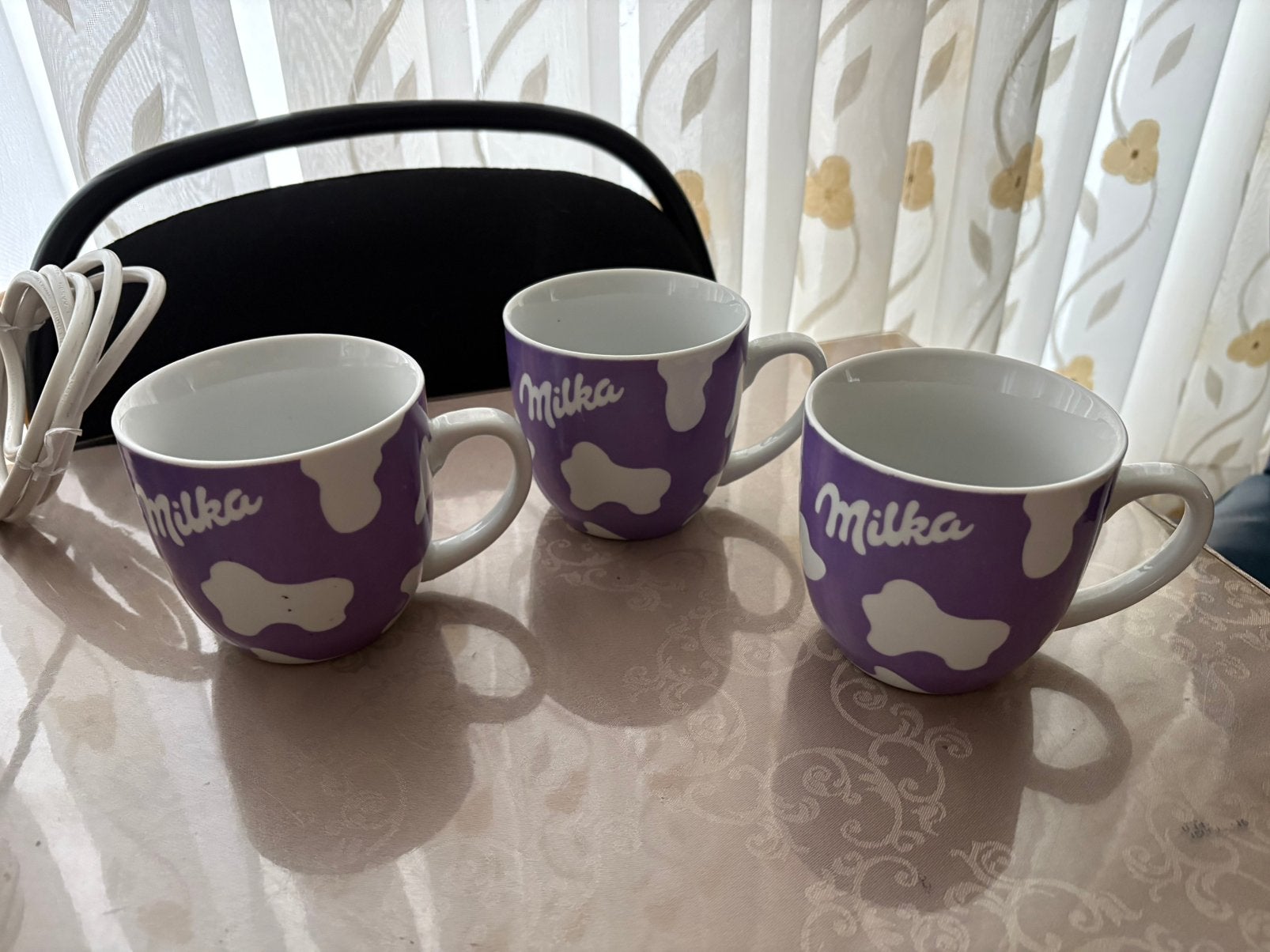 Milka mokken - set van 3 - Zo goed als nieuw, Overige typen, Paars, Ophalen of Verzenden, Zo goed als nieuw