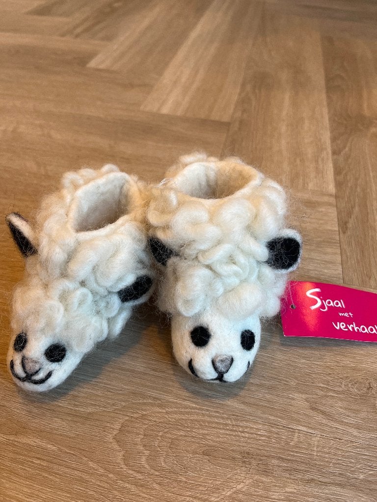Sjaal met Verhaal slofjes schaap 17, Kinderen en Baby's, Ophalen, Slofjes, Jongetje of Meisje, Nieuw