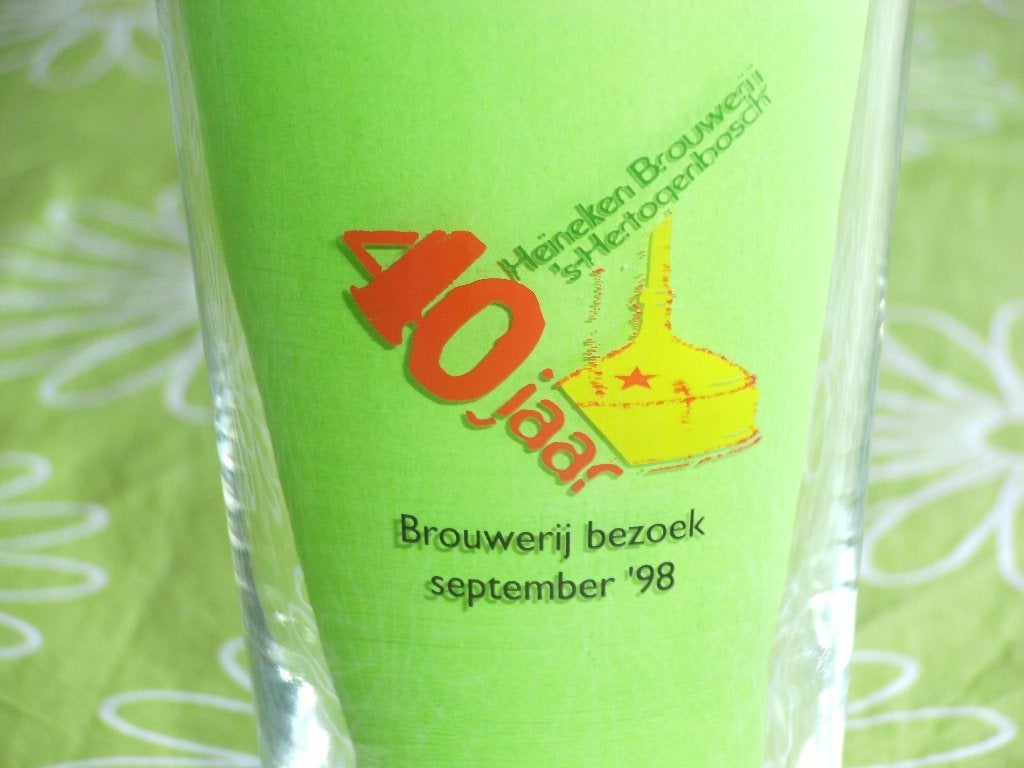 Dubbeldruk Heineken - Bezoek brouwerij 1998, Ophalen of Verzenden, Zo goed als nieuw, Glas of Glazen, Heineken
