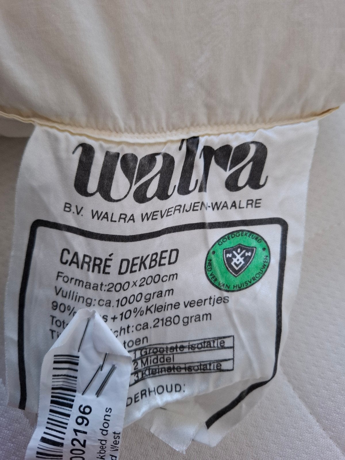 dons dekbed 200x200 van Walra, Ophalen, Tweepersoons, Wit, Deken of Dekbed