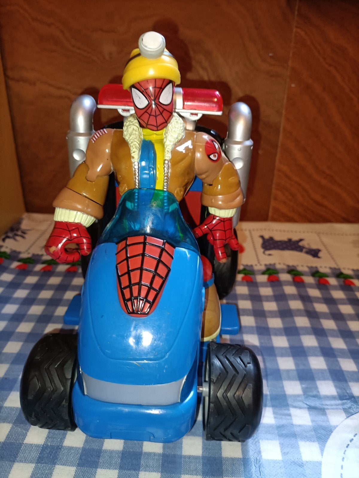 Spiderman pop op sleepwagen met rijfunctie, Kinderen en Baby's, Ophalen of Verzenden, Zo goed als nieuw