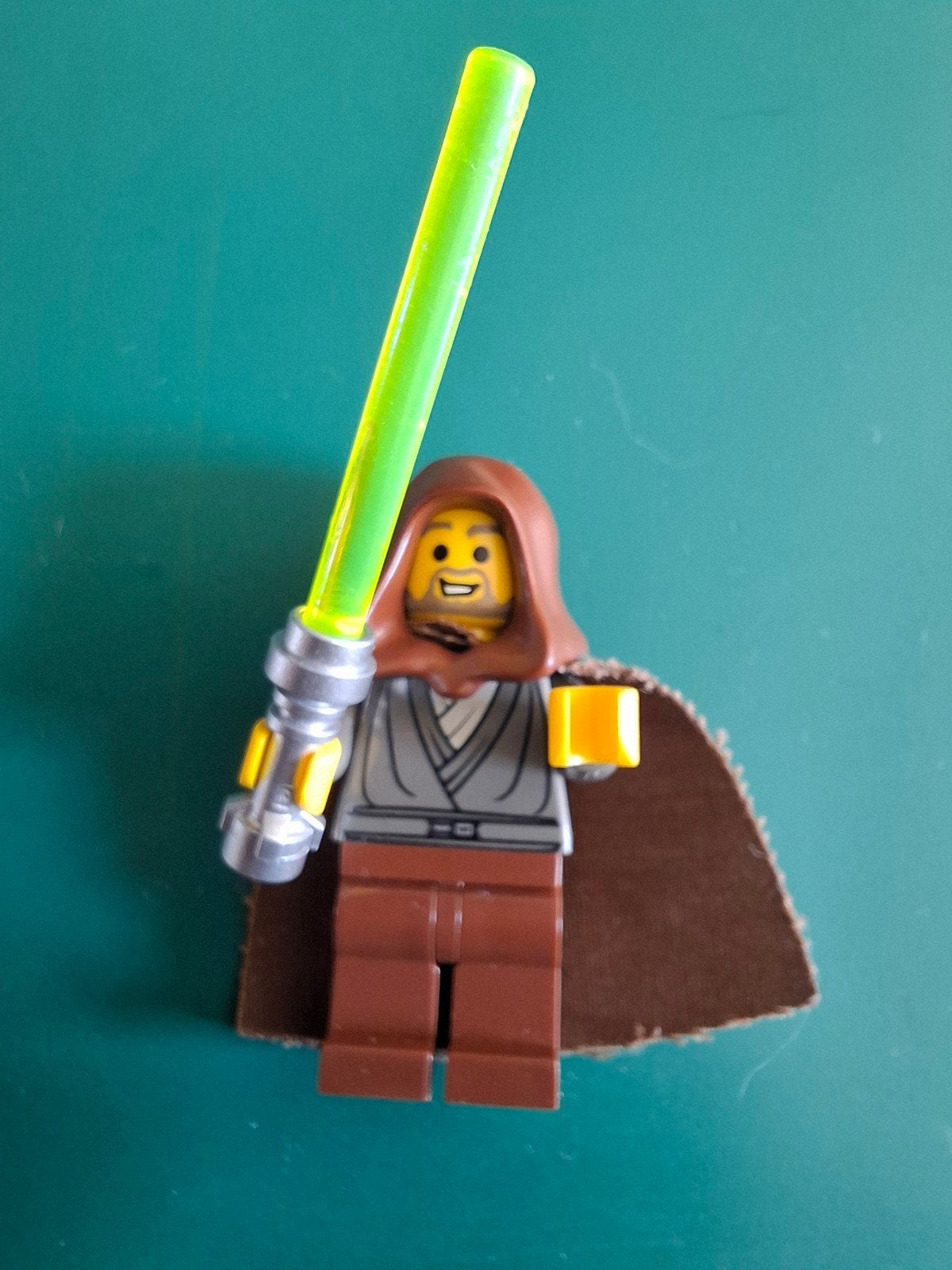 Lego Star Wars SW0057 Jedi Knight (Jedi Bob) Dark Gray Tunic, Star Wars, Lego, Ophalen of Verzenden, Zo goed als nieuw