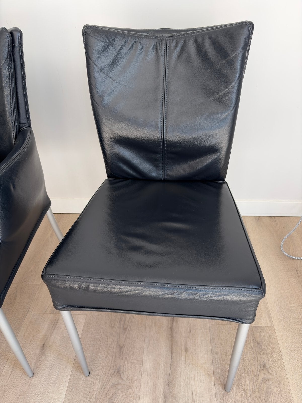 Huiskamerstoelen, Huis en Inrichting, Ophalen, Gebruikt, Blauw, Leer